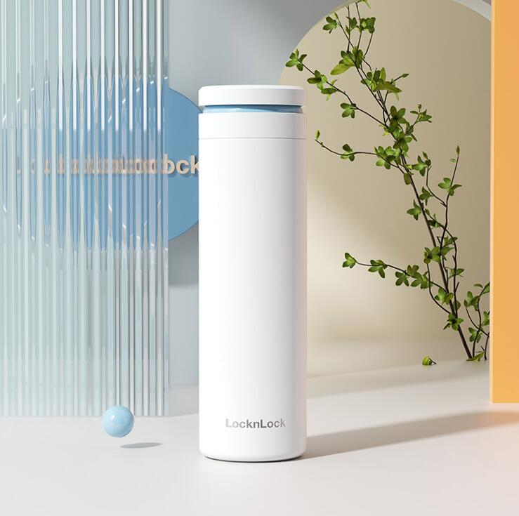 LHC4287WHT  樂(lè)扣樂(lè)扣 柔光旋蓋440mL（白）