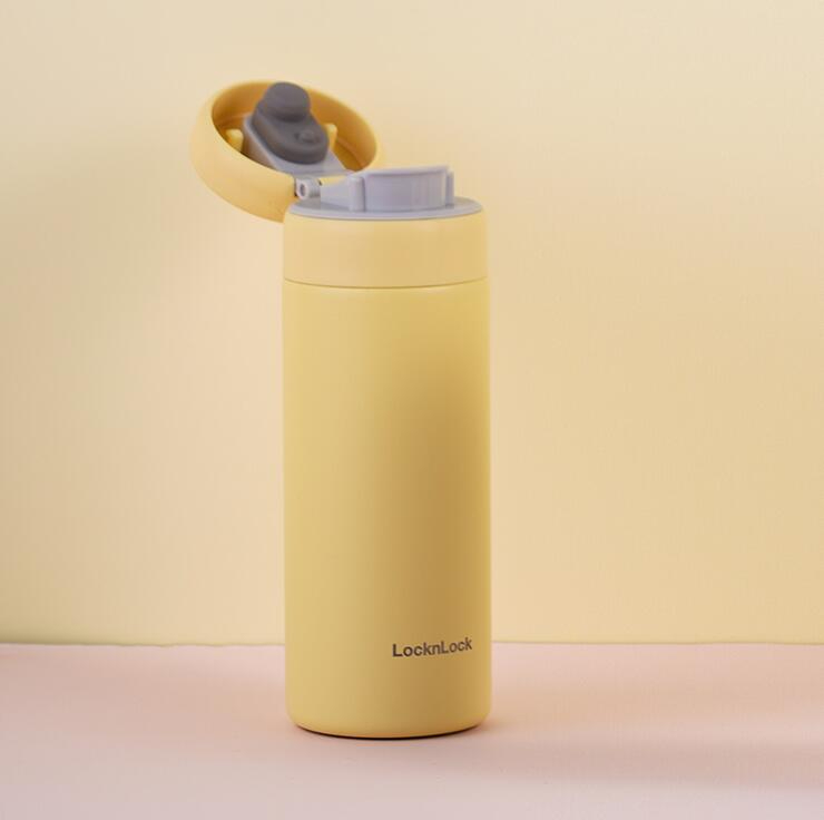 LHC3289YEL 樂(lè)扣樂(lè)扣立立推蓋保溫杯350mL（黃）