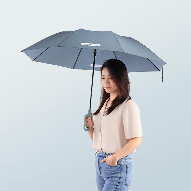 ETM877BLKFU  樂扣樂扣 商務(wù)便攜環(huán)扣傘（灰色）