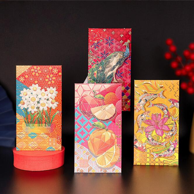 新款紅包創(chuàng)意高檔中國(guó)風(fēng)利是封復(fù)古浮雕燙金紅包春節(jié)千元款